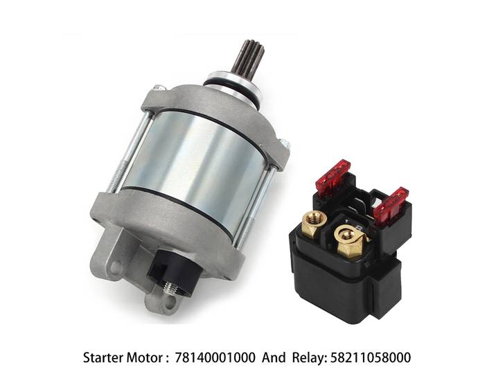 Démarreur et relais pour KTM 450 500cc XC-W 2012-2016 450cc SX-F XC-F 2013-2015 EXC SIX JOURS OEM: 78140001000 58211058000