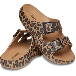 Crocs Women's Animal Saturday Sandal Sepia/Leopard - 39-40