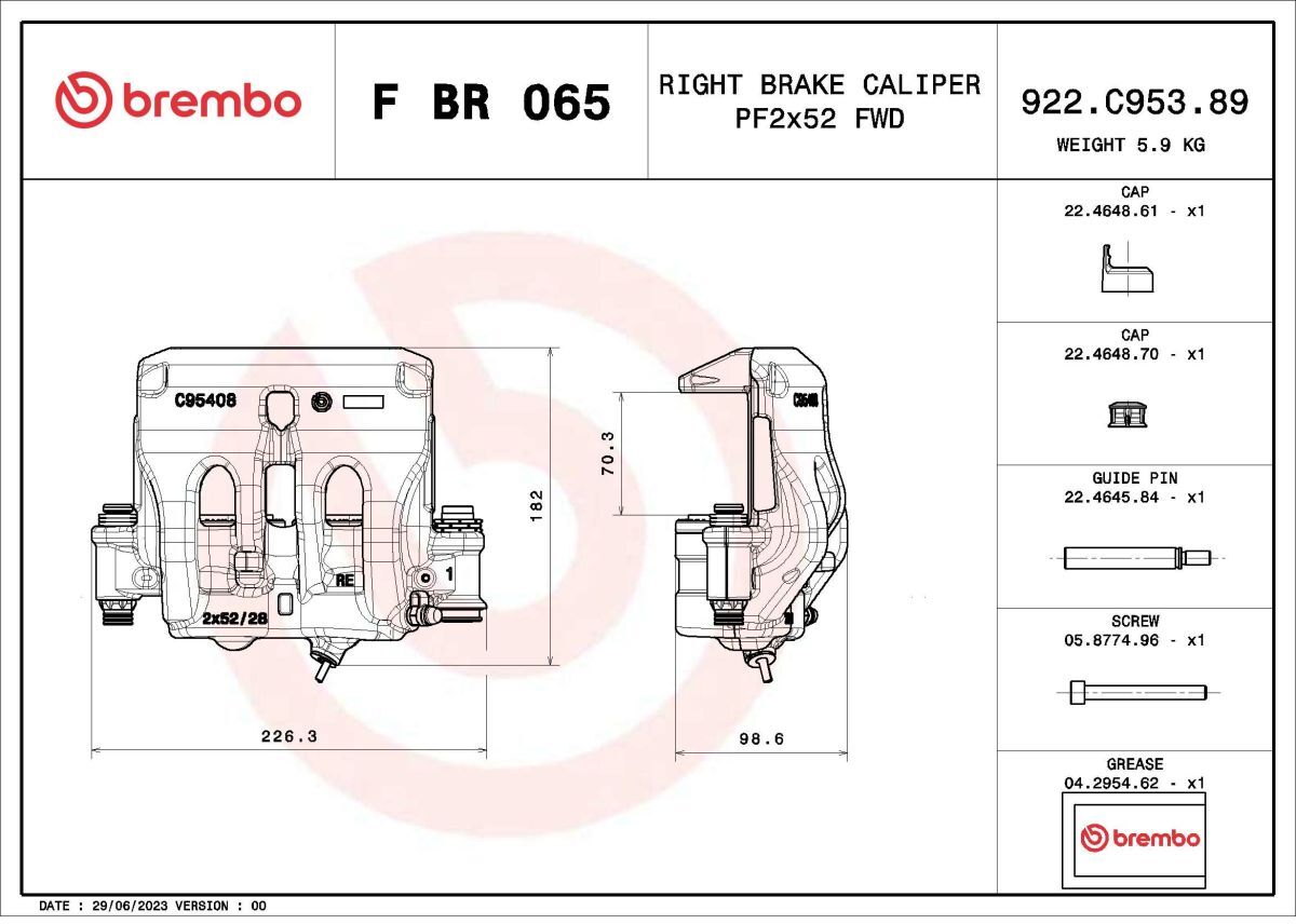 Bremssattel BREMBO F BR 065