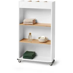 Tchibo - Schmaler Beistellwagen - 50x20x90cm - weiß -