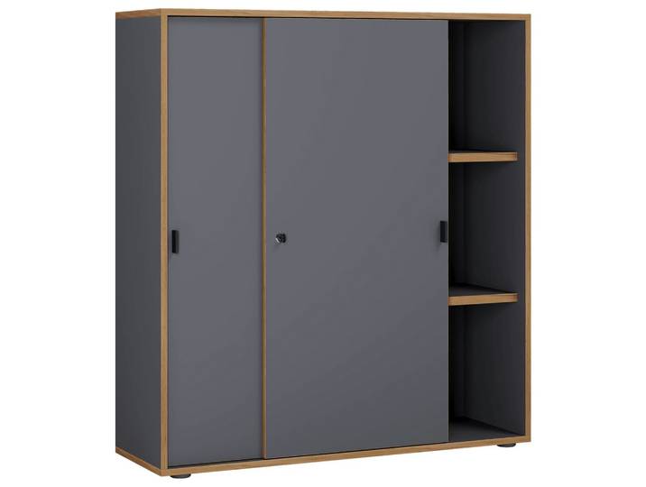 Aktenschrank Salia B100 Anthrazit/Honigeiche