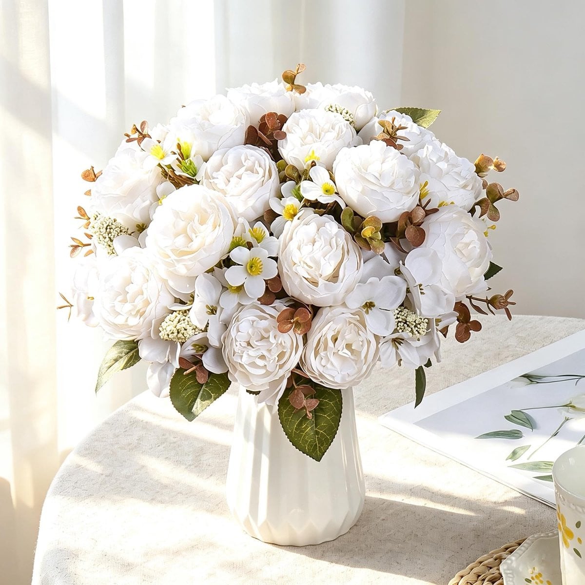 Merkloos Hydrangea Kunstbloemen Boeket voor Decoratie