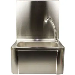AcMax Handwaschbecken Edelstahl Kniebedienung Waschbecken Gastro Hygienebecken
