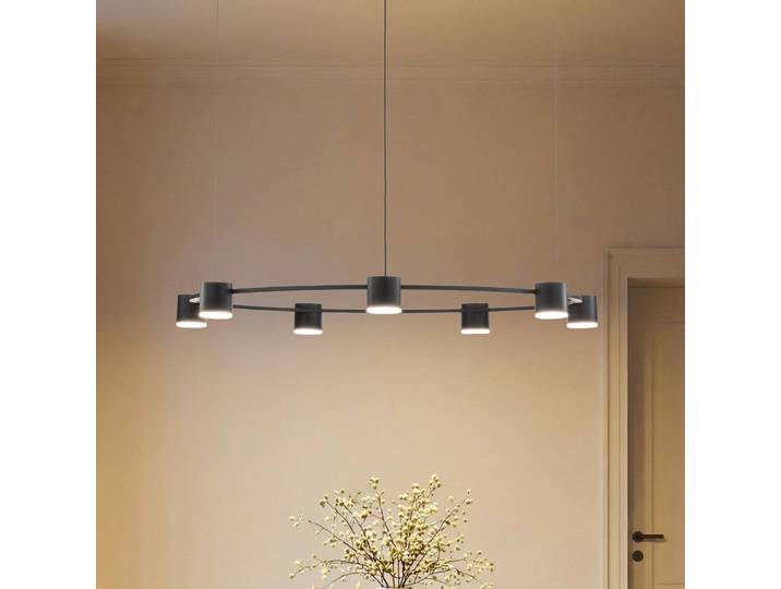 Hängeleuchte Kodo SIGMA, dimmbar, schwarz, für Wohn- / Esszimmer, Metall, Modern