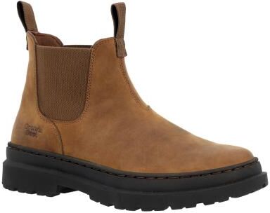 Georgia Boot Romeo Superlyte Chelsea Boot (Men's) Work in Brown, Size 9 M, Leather