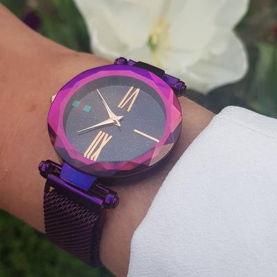 ForAllApparel Stargazer Watch Elegant Gold & Steel Timepiece   Perfect Gift For Any Occasion Purple