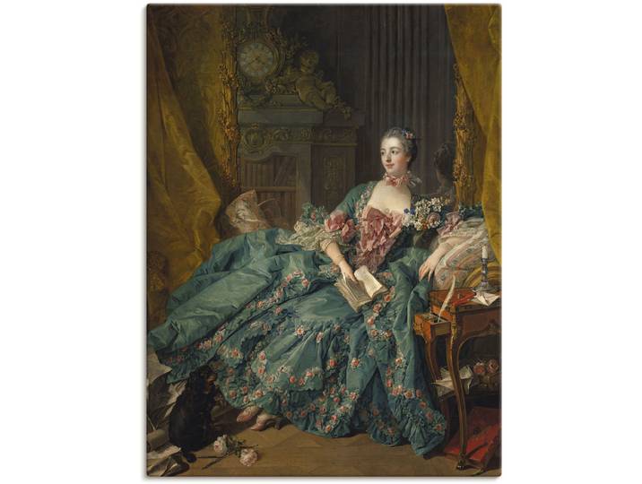 Wandbild ARTLAND Bildnis der Marquise de Pompadour. 1756 , grün (farbe bild(er): grün), B:45cm H:60cm, Bilder, Wandbild, als Leinwandbild, Poster in verschied. Grössen
