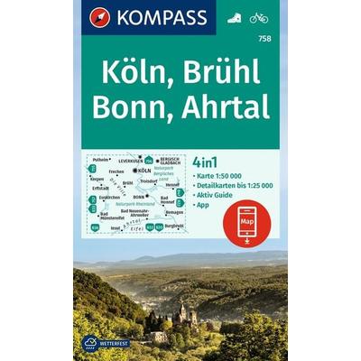 KOMPASS Wanderkarte 758 Köln, Brühl, Bonn, Ahrtal 1:50.000, Sonstige von , KOMPASS Freytag & Berndt, 978-3-99154-210-0