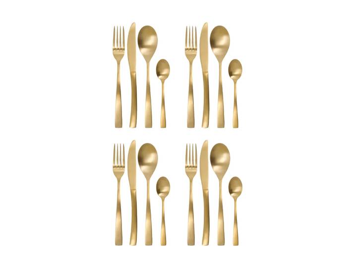 House Doctor Set de couverts Golden 16 pièces Doré