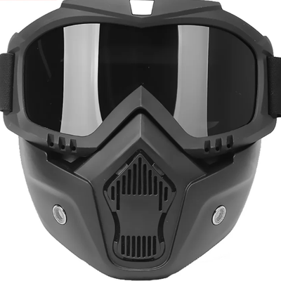 Modern Mode Marketplace Dustproof Motorcycle Goggles Off Road Helmet Face Mask For Motocross & Motorbike Riders black