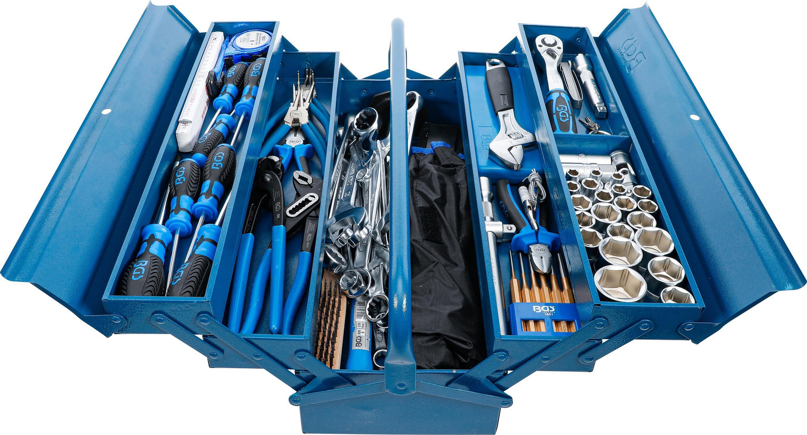 BGS Technic metalen gereedschapskist inclusief gereedschapssortiment 24199