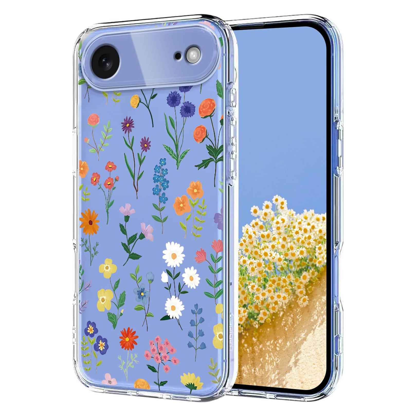 Cover-Discount iPhone 17 Air - Silikon Gummi Hülle Blumen (Apple iPhone Air) (62884098)