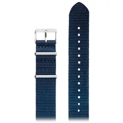 Komono Strap 20 (Edelstahl, Leder), Uhrenarmband, Blau
