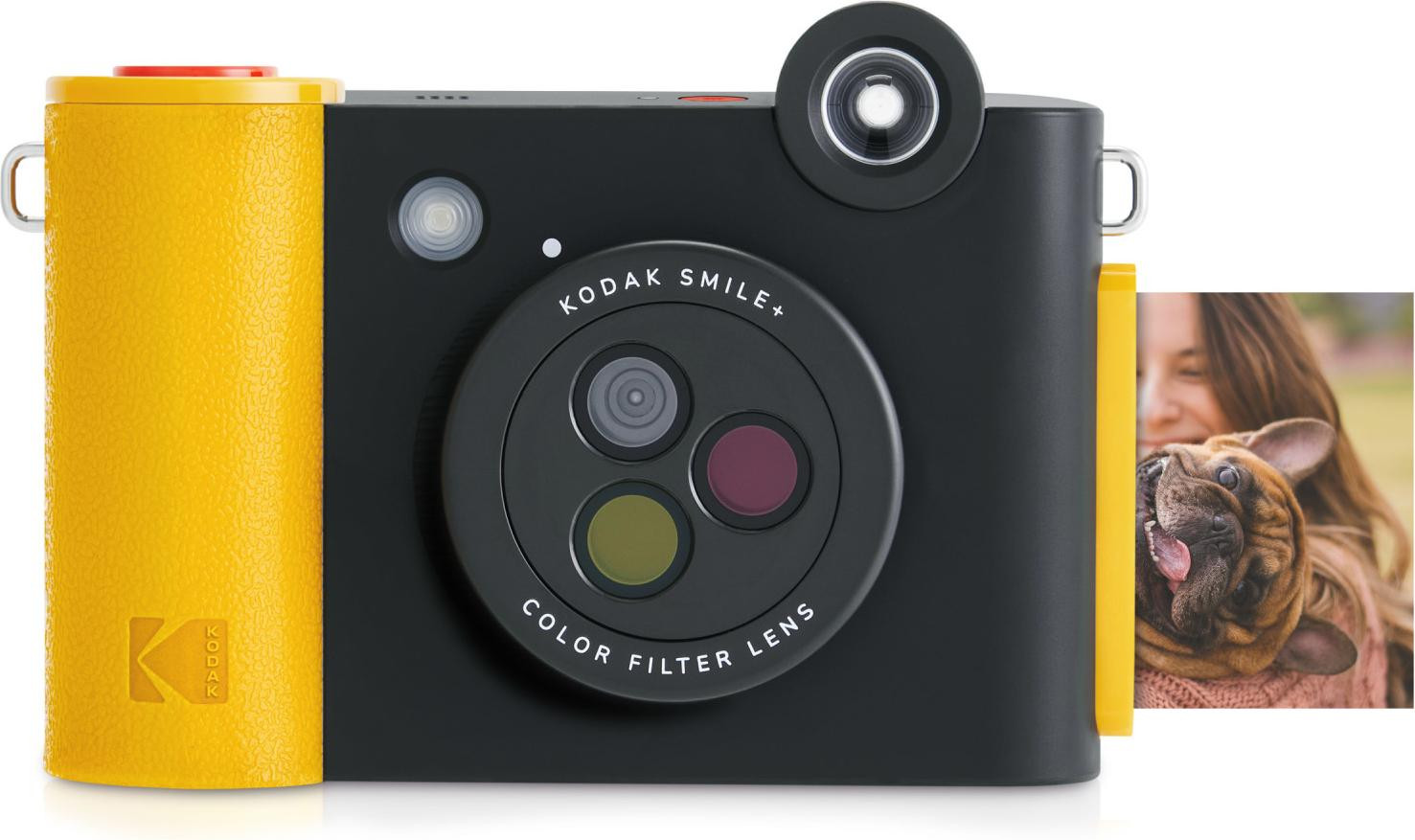 Kodak Smile+ Instant Camera, 5 MP, Zwart/Geel, MicroSD (TransFlash) ondersteuning