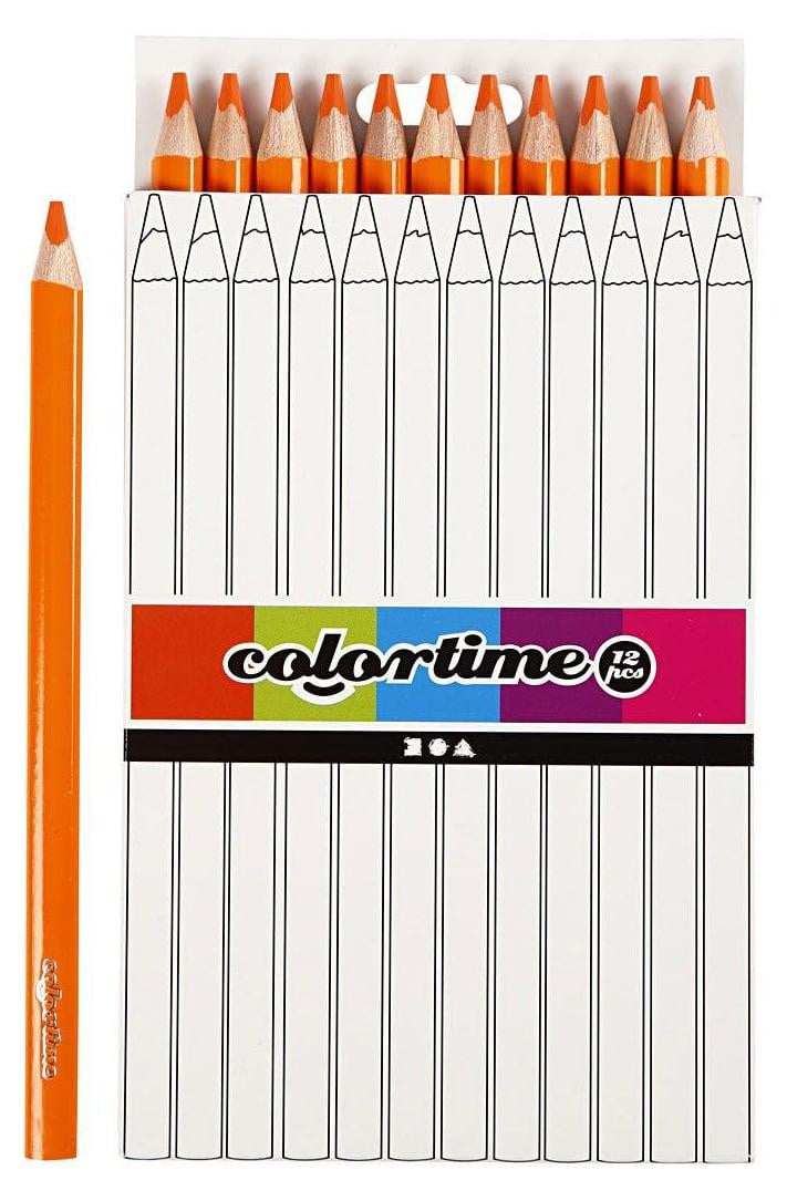 Colortime Jumbo kleurpotloden, oranje, 12 stuks