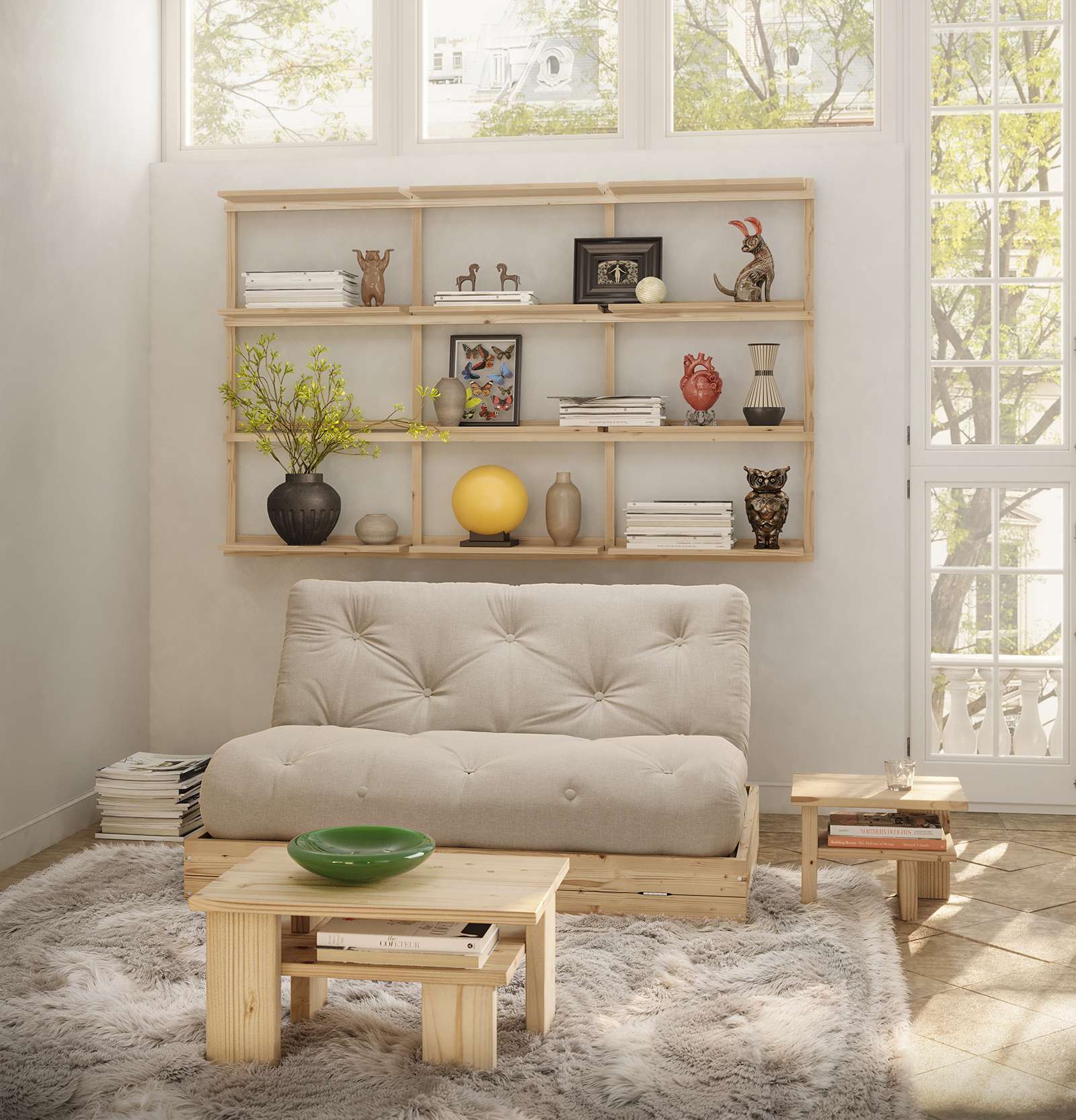 Beistelltisch KARUP DESIGN "Japan Side Table, kompakt, stilvoll, funktional, Made in Europe", braun (carob braun, carob braun, carob braun), B:45cm H:32cm T:34cm, Tische, Beistelltisch, vielseitig einsetzbar, aus massivem FSC-zertifiziertes Massivholz