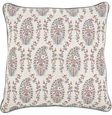 "Naya Paisley Sunbrella Outdoor Pillow - Paisley Sky 20"" x 20"" - Ballard Designs"