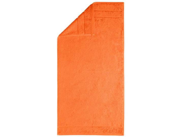 Badetuch EGERIA Prestige , orange, B:75cm L:160cm, Walkfrottee, Obermaterial: 100% Baumwolle, Handtücher, Badetuch, Uni Programm mit Streifenbordüre, SUPIMA Baumwolle