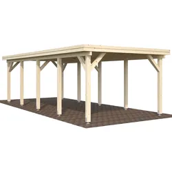 Palmako Carport Karl 23,1 m2 naturbelassen Holzcarport