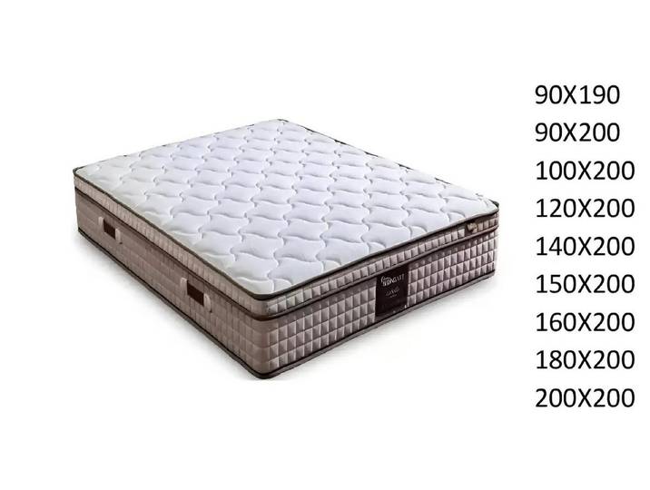 Boxspringmatratze Boxspringmatratze in Weiß mit Latex und innovativem Schaumstoff, JVmoebel, 25 cm hoch, (Matratze), Made in Europa