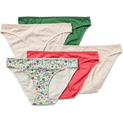 Tchibo - 5 Slips - Damen - Gr. M - koralle