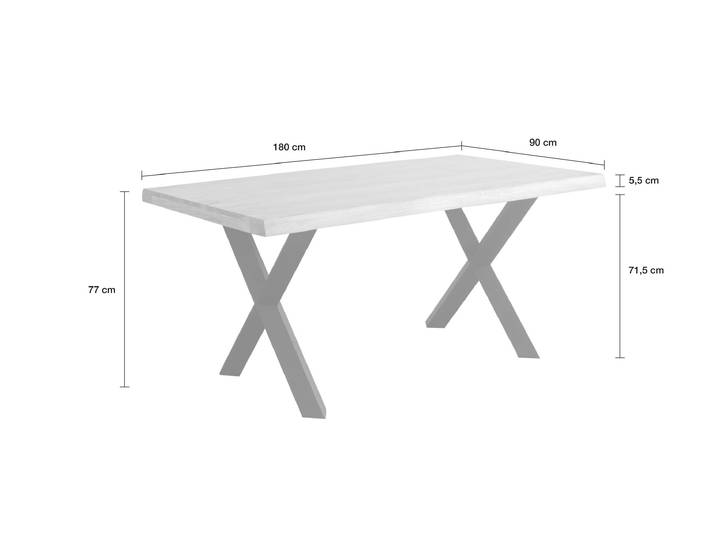 LC Home Esstisch »Verto« 180x90 cm Akazie massiv –