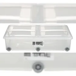 aro Combi Box, 61 l, 79 x 59 x 16.8 cm,  mit Rädern, Transparent