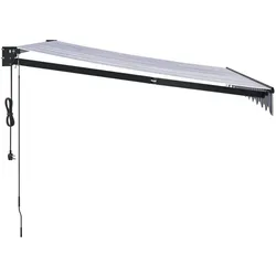 vidaXL, Markise, Markise Einziehbar Anthrazit Und Weiss Stoff Und Aluminium (2.50 m)