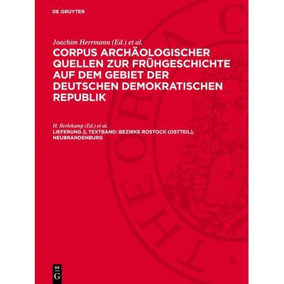 Bezirke Rostock (Ostteil), Neubrandenburg, Gebundene Ausgabe von , De Gruyter, 978-3-11-271756-1