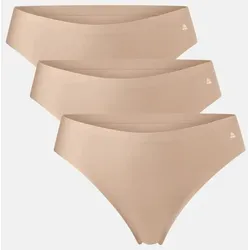 INVISIBLE TANGA - 3-Pack - Beige - S