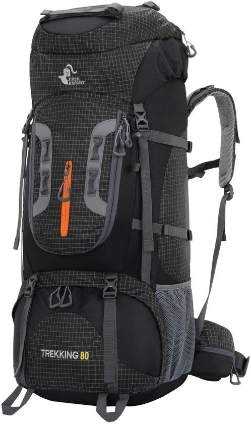 80-Liter wasserdichter Wanderrucksack mit Regenhülle, leichter Outdoor-Sportrucksack für Reisen, ideal für Klettern und Touren