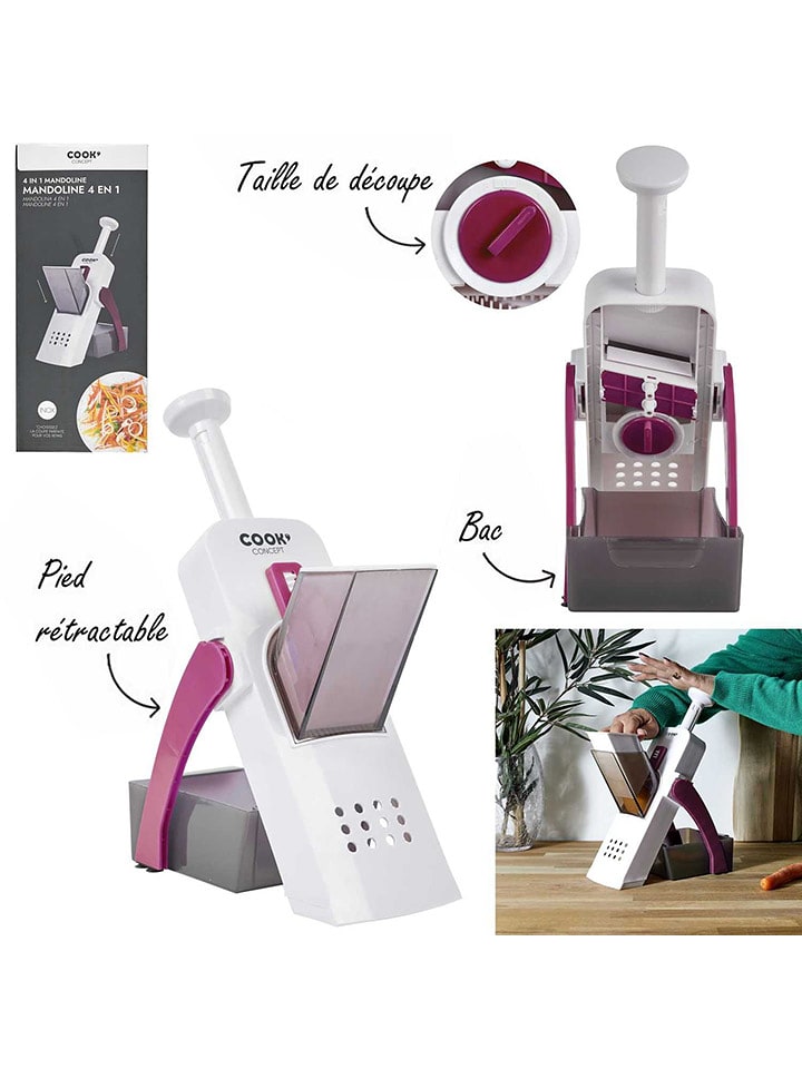 COOK CONCEPT Gemüseschneider in Weiß/ Lila - (H)33 cm - onesize