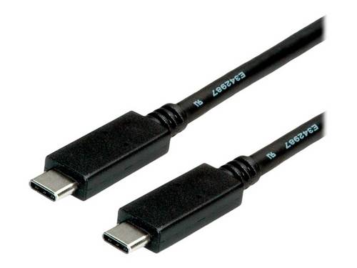 Roline USB-Kabel USB 3.2 Gen2 USB-C Stecker 2.00m Schwarz 11.02.9055