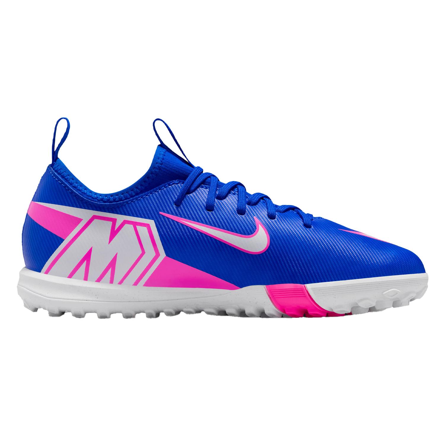 Nike - "Zoom Mercurial Vapor 16" Fußball-Stiefel für Kinder (Blau/Weiß/Pink)