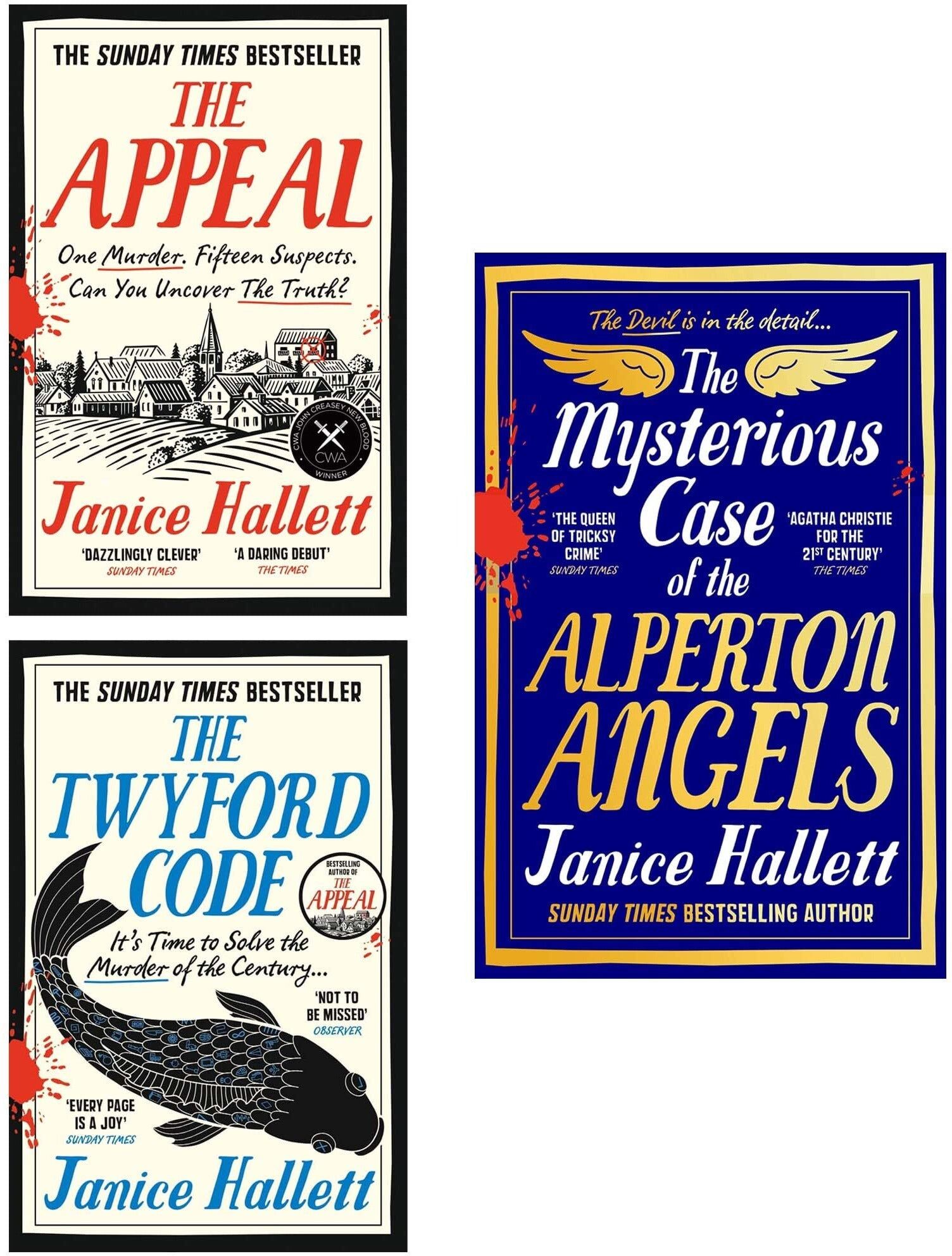Viper Janice Hallett 3 Books Collection Set (The Appeal, The Twyford Code & The Mysterious Case of the Alperton Angels)