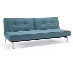 INNOVATION LIVING Schlafsofa Splitback Chrom Stoff Light Blue
