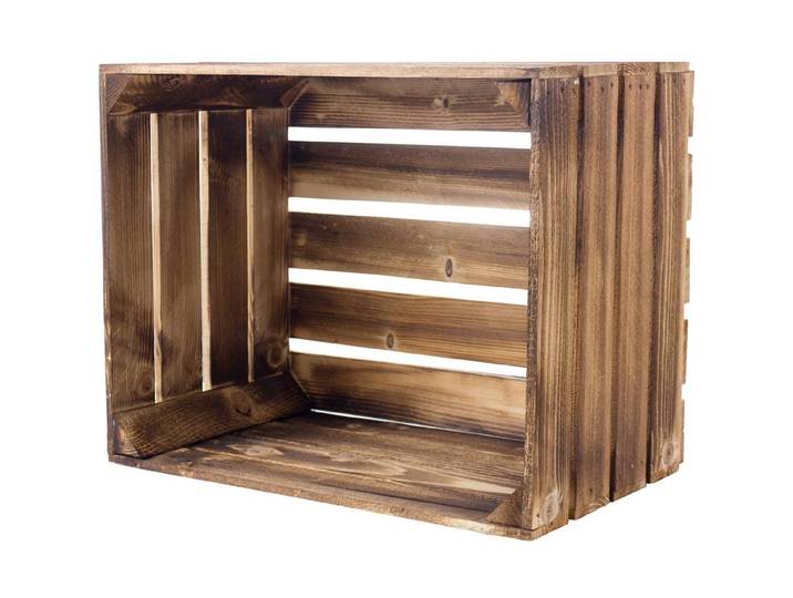 Holzkiste HOLZ ZOLLHAUS Holzharasse Vintage , braun, B:50cm H:40cm T:30cm, Aufbewahrungsboxen, Holzkiste