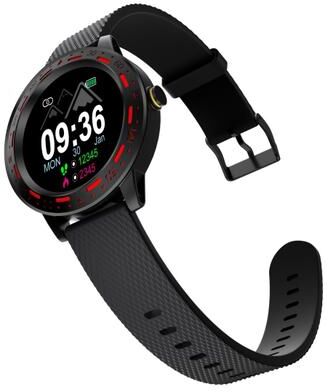 Inspired Deals S18 Smart Watch With Heart Rate Monitor, Sleep Tracking & IP67 Waterproof Fitness Tracker black Red