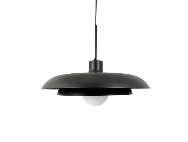 Suspension en métal noir et verre