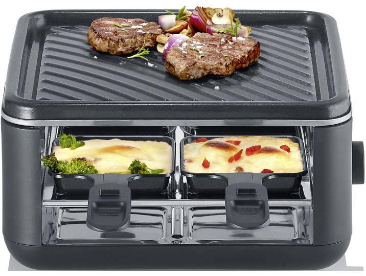 SEVERIN Raclette Black Line Lite Mini RG 2360 , schwarz, B:20cm H:14cm T:30,5cm, Raclettes, Raclette-Grill, Raclette