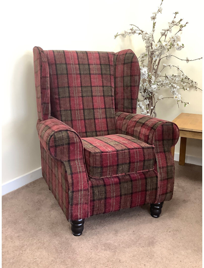 August Grove Northampt Upholstered Armchair Red 99cm H X 84cm W X 83cm D