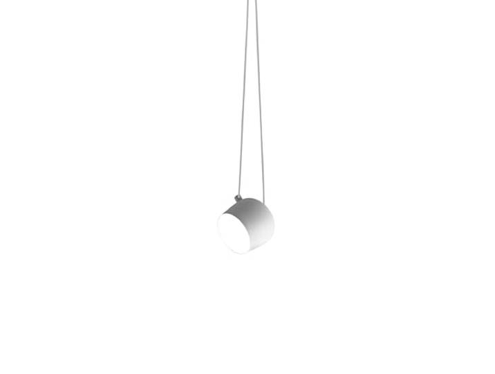 Flos Aim Small Sospensione Deckenleuchte LED aus Aluminium und Polycarbonat in der Farbe Weiß 16Watt, Maße: 17cm x 17cm x 14,9cm, F0095009