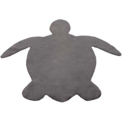 Kinderteppich OBSESSION "My Luna 853", grau, B:92cm H:19mm L:83cm, Mikropolyester, Teppiche, Kinderteppich, Motiv Schildkröte, waschbar, Kinderzimmer