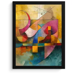 POSTER MIT RAHMEN Kunst - Abstrakt - Modern Bilderrahmen 30x40 cm