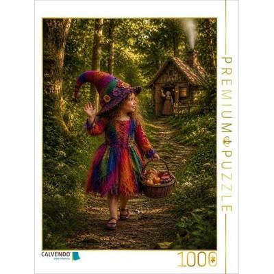 CALVENDO Puzzle Der Abschiedsgruß im Zauberwald | 1000 Teile Lege-Größe 64x48cm Foto-Puzzle für glückliche Stunden
