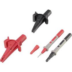 VOLTCRAFT MSS-103 Krokodilklemmen-Set VC-8097030 Buchse 4 mm CAT III 1000 V, CAT IV 600 V Schwarz, Rot 1 Set