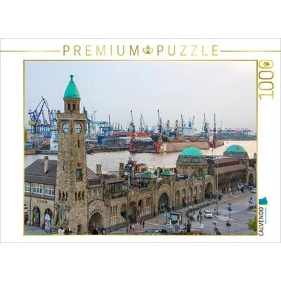 CALVENDO Puzzle Die St.Pauli Landungsbrücken | 1000 Teile Lege-Größe 64x48cm Foto-Puzzle für glückliche Stunden