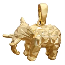 trendor 31061 Elefant-Anhänger Origami-Style 925 Silber Vergoldet