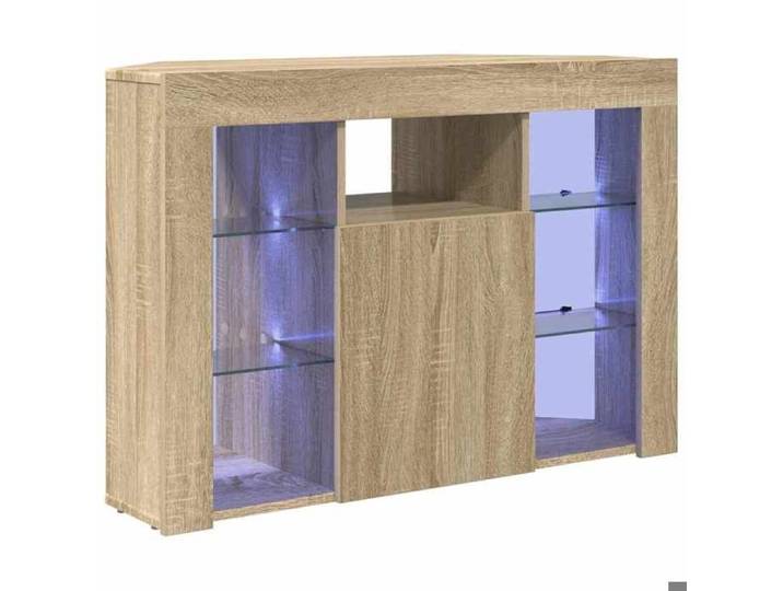 En solde  Armoire TV murale - CLOUD - Meuble TV Suspendu Flottant - LED - d'Angle Montage mural Chêne Sonoma 100x40x68cm LL2613