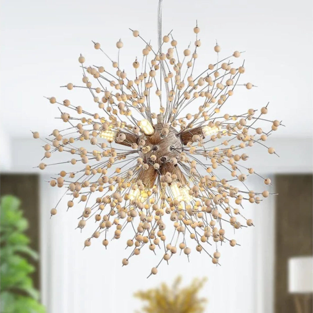 George Oliver Thurton 8 - Light Sputnik Chandelier Brown 40cm H X 40cm W X 40cm D